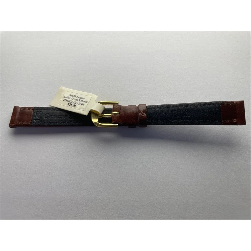 Stuller‎ 12mm Saddle Leather Ladies Brown Watch Band